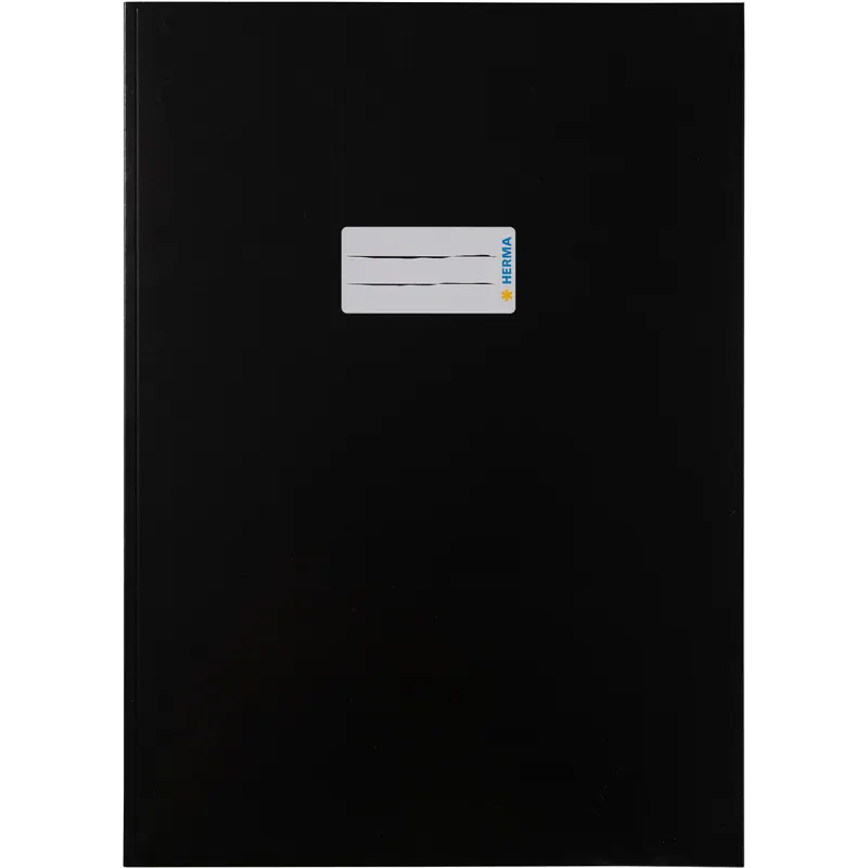 Heftumschlag Herma Premiumkarton 19745 - A4 210 x 297 mm schwarz mit Beschriftungsetikett Karton
