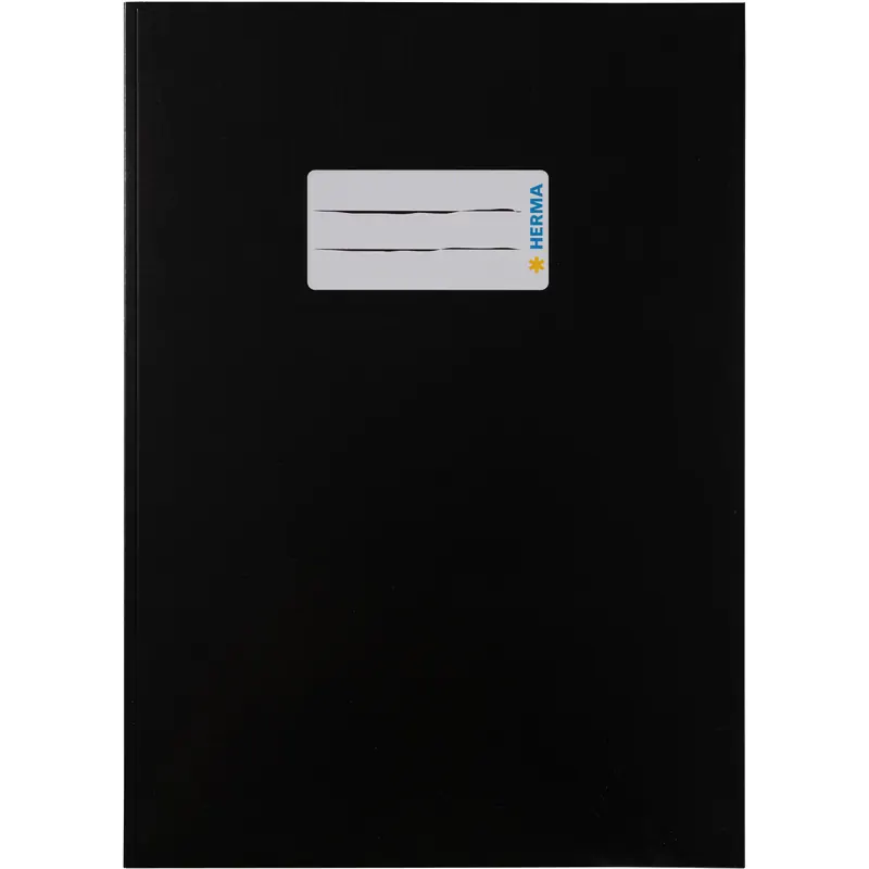 Heftumschlag Herma Premiumkarton 19759 - A5 148 x 210 mm schwarz mit Beschriftungsetikett Karton