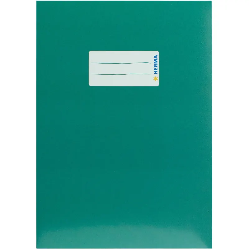 Heftumschlag Herma Premiumkarton 19767 - A5 148 x 210 mm dunkelgrün mit Beschriftungsetikett Karton