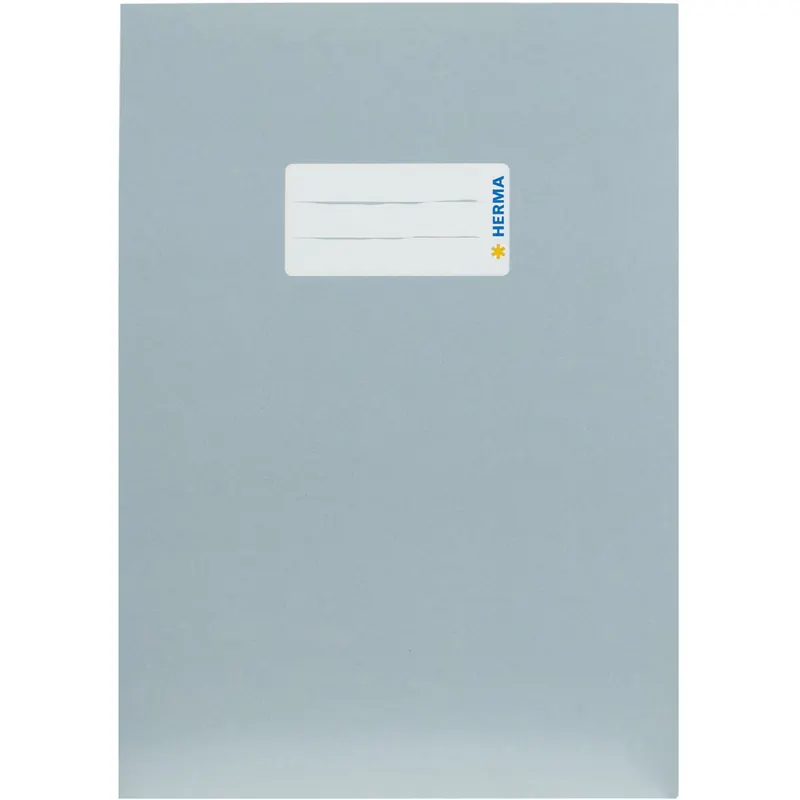Heftumschlag Herma Premiumkarton 19771 - A5 148 x 210 mm grau mit Beschriftungsetikett Karton