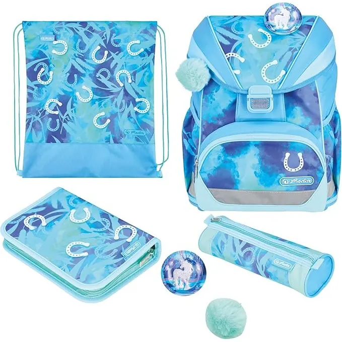 herlitz 50048939 Schulranzen Set 6-teilig Ultralight XL Ergonomische Schultasche 1.Klasse Junge Mädchen Kinder 22 L