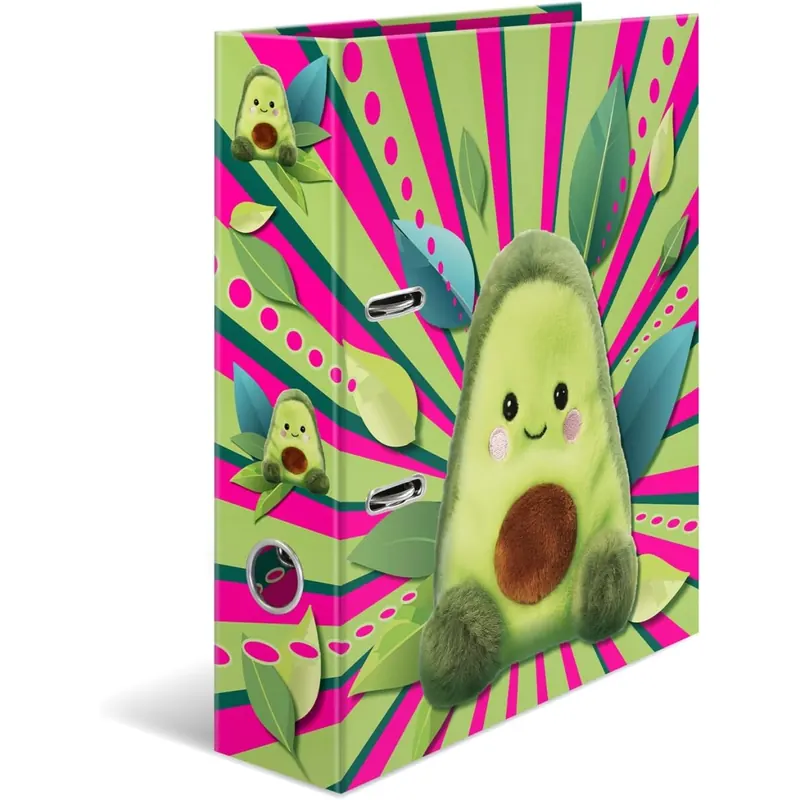 HERMA Ordner A4 Avocado 20190, 7 cm breit, Ringordner mit Kindergarten Motiv, bunter Aktenordner mit Innendruck für Jungen, Mädchen und Kinder