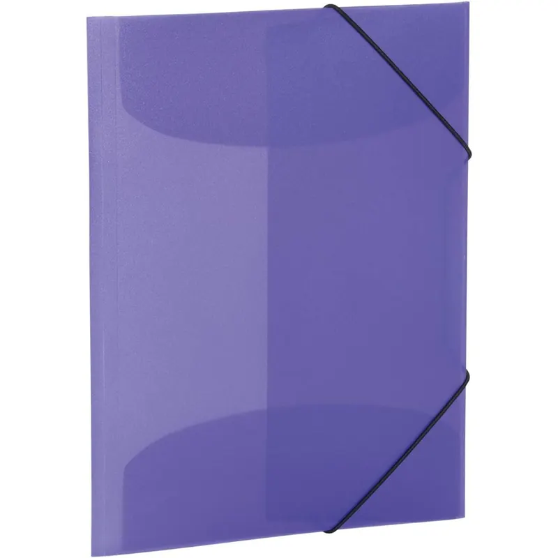 HERMA Sammelmappe A3 Violett Lila Transluzent, Eckspanner-Mappe aus Kunststoff mit Gummizug und Innenklappen für Kinder, Jungen und Mädchen