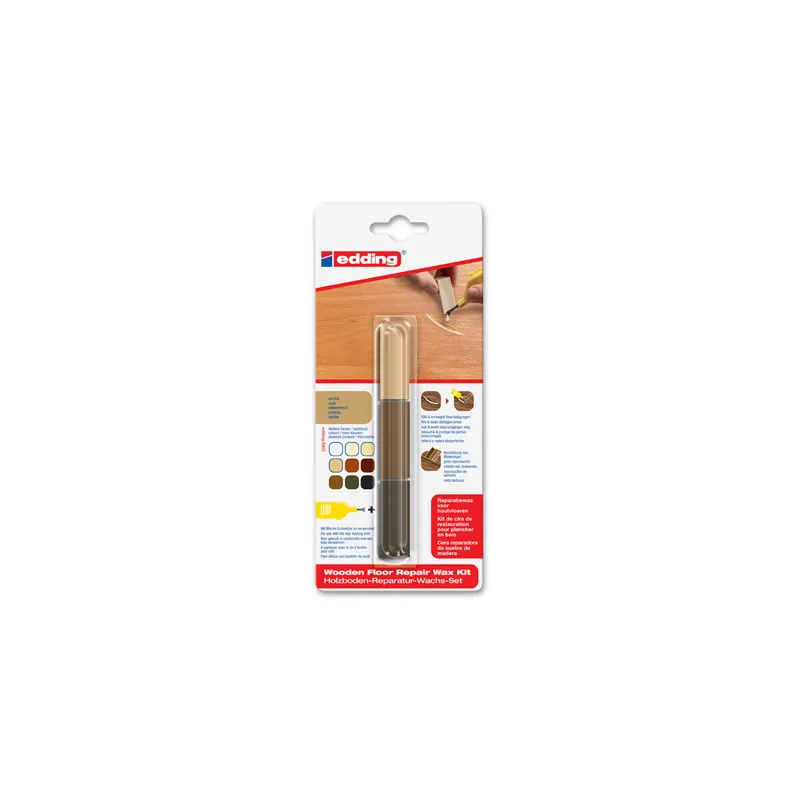Holzbodenreparaturwachs edding 8902 - Eiche mischbar 3er-Set
