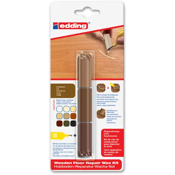 Holzbodenreparaturwachs edding 8902 - Nussbaum mischbar 3er-Set