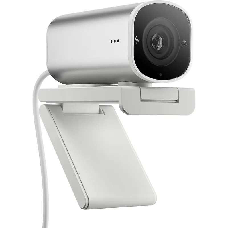 HP CONSUMER. 960 4K Streaming Webcam UHD Auflösung 60 FPS 100° Sichtfeld 360° schwenkbar KI unterstützt Autofokus HDR 2 Dual-Mikrofone| USB-A magnetische Abdeckung silber,695J6AA#ABB