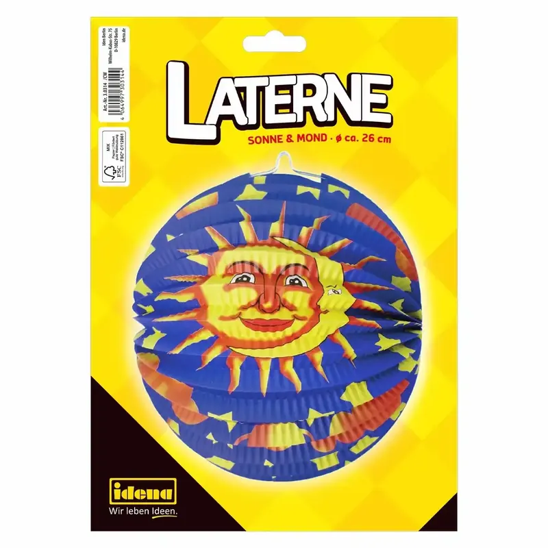 Idena Laterne Sonne & Mond Ø26cm
