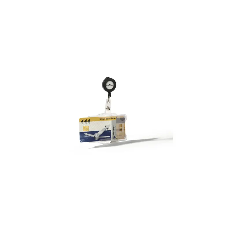 Jojo Durable 8219 - 80 cm transparent mit Ausweishalter 54 x 85 mm Pckg/10