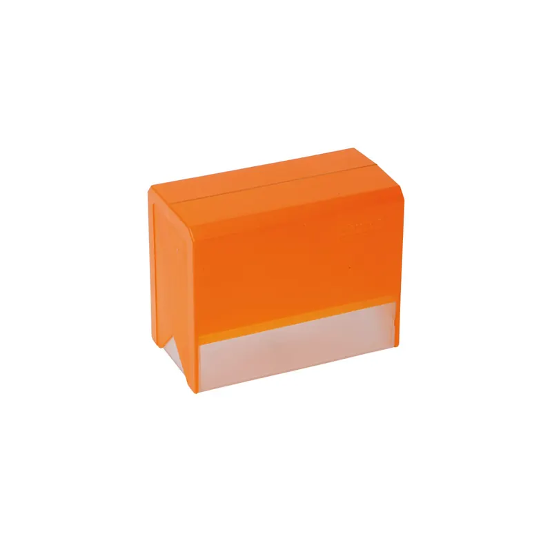 Karteibox Brunnen 20571 - A7 orange transparent unbefüllt Styrolux