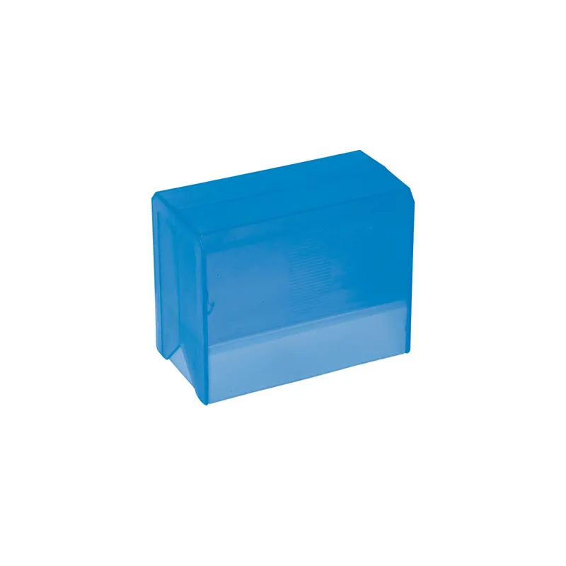 Karteibox Brunnen 20582 - A8 blau transparent inkl. 100 Karteikarten Styrolux