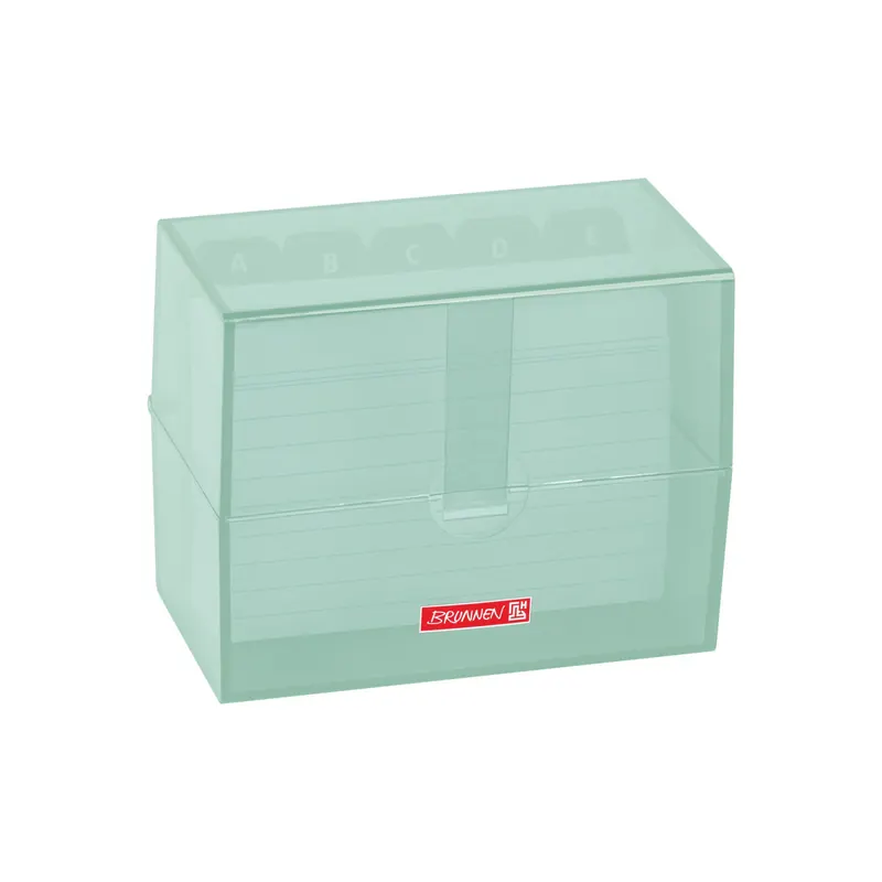 Karteibox Brunnen Colour Code 20570 - A7 mint gefüllt mit 100 linierten Karteikarten Polystyrol