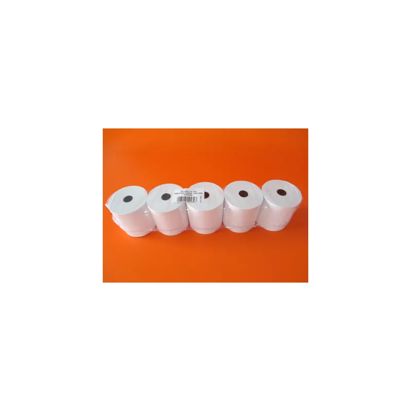 Kassenrolle Heipa 45070-30706 - 70 mm x 65 m x 12 mm 40 m weiß ohne Rückseitendruck 60 g/m² Normalpapier holzfrei  Pckg/50