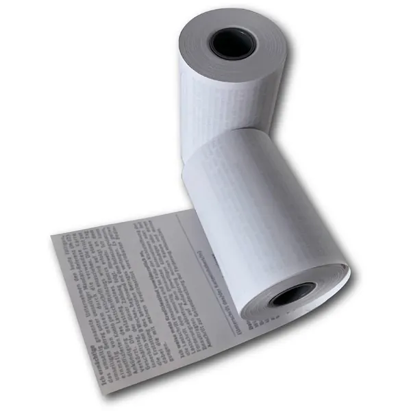 Kassenrolle Heipa 56157-40704 - 57 mm x 64 m x 12 mm 50 m weiß mit Rückseitendruck SEPA Lastschrifttext 48 g/m² Thermopapier  Pckg/20