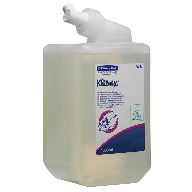 Kleenex Flüssig-Handseife, Für den täglichen Gebrauch, Transparent/Parfümfrei, 1 x 1 L Behälter, 6333