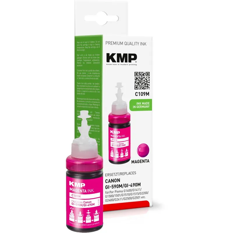 KMP C109M magenta Tintenpatrone ersetzt Canon GI-590M (1605C001)