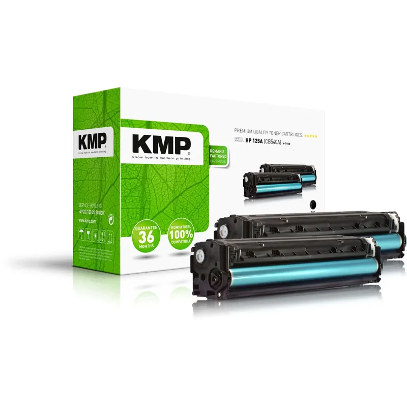 KMP Doublepack H-T113D schwarz Tonerkartusche ersetzt HP LaserJet HP 125A (CB540AD)