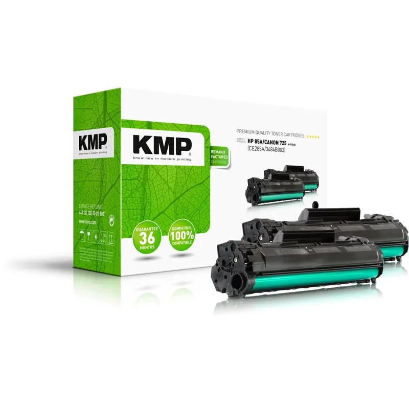 KMP Doublepack H-T154D schwarz Tonerkartusche ersetzt HP LaserJet Pro HP 85A (CE285A) / Canon 725 (3484B002)