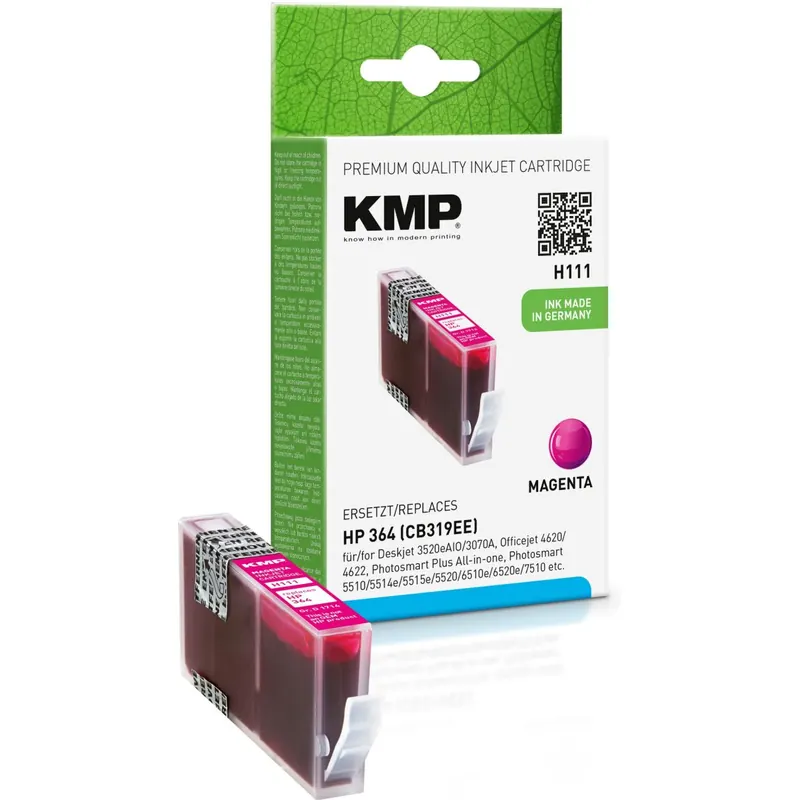 KMP H111 magenta Tintenpatrone kompatibel mit HP Deskjet HP 364 (CB319EE)