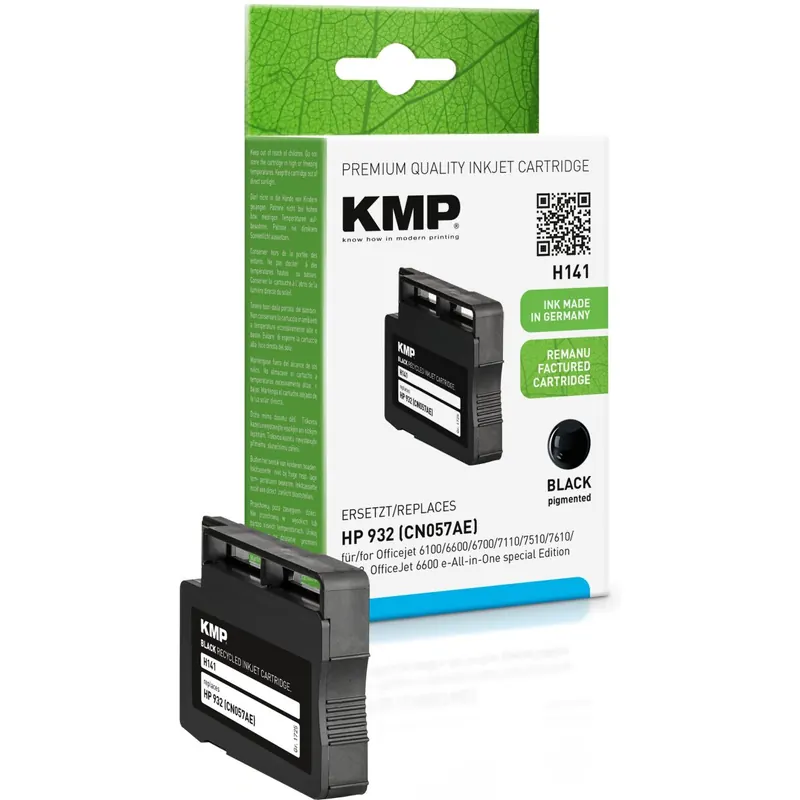 KMP H141 schwarz Tintenpatrone ersetzt HP Officejet HP 932 (CN057AE)