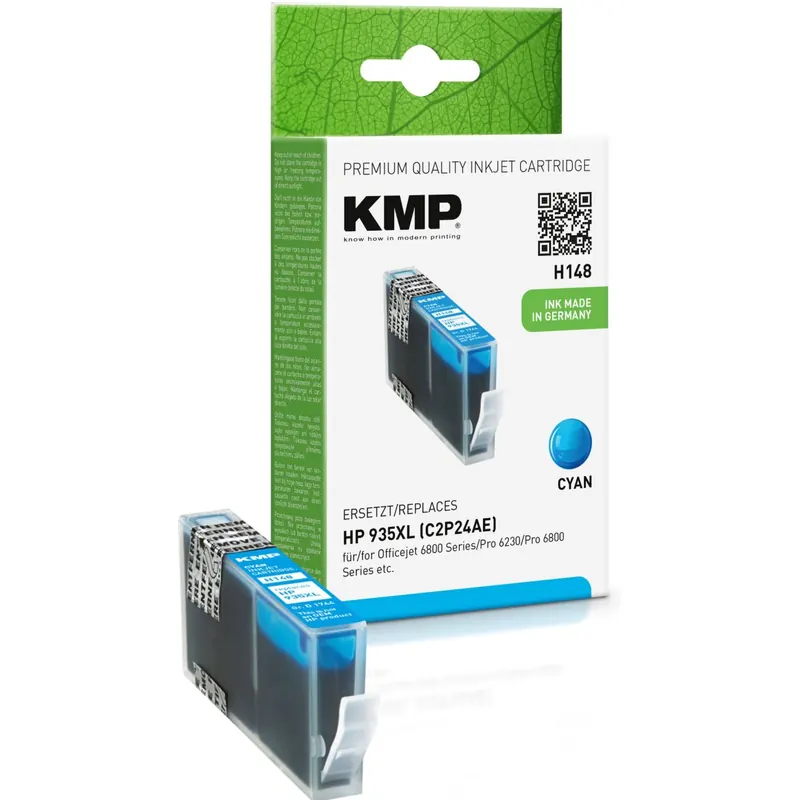 KMP H148 cyan Tintenpatrone ersetzt HP OfficeJet HP935XL (C2P24AE)