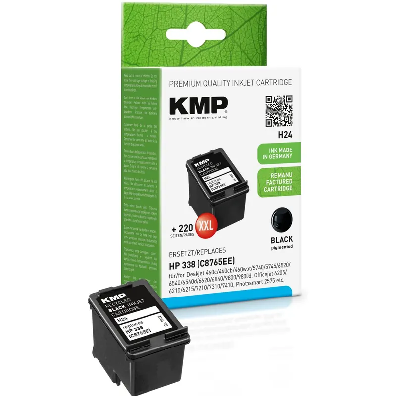KMP H24 schwarz Tintenpatrone ersetzt HP Deskjet HP338 (C8765EE)