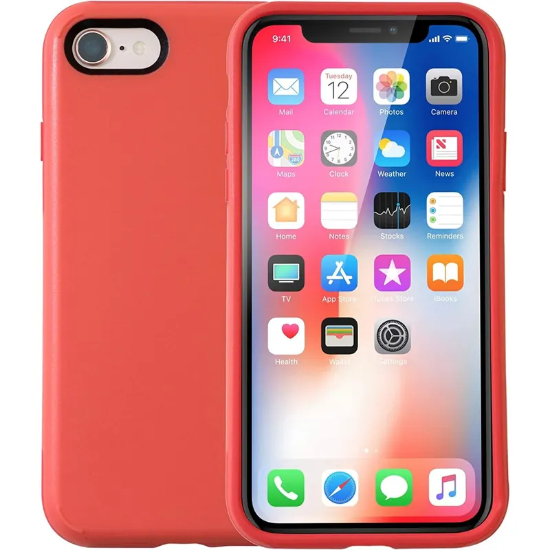 KMP Handyhülle für iPhone X - rot - robuste Hülle für Outdoor & Sport - Case, Bumper Hülle Schutzhülle