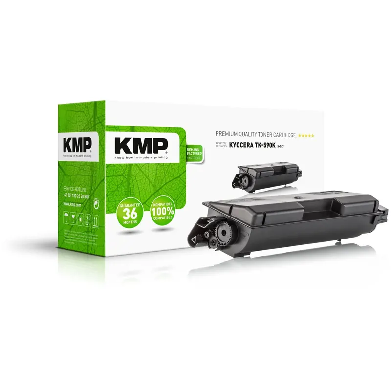 KMP K-T67 schwarz Tonerkartusche ersetzt Kyocera FS-C2026MFP (TK-590K XXL)