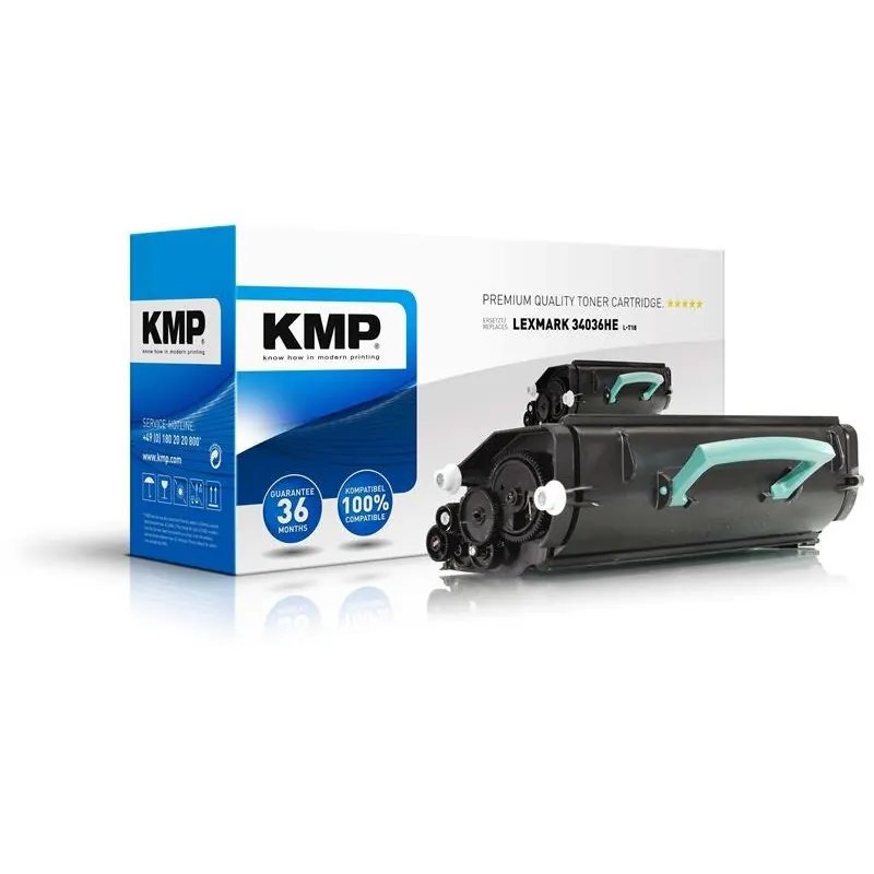 KMP L-T18 schwarz Tonerkartusche ersetzt Lexmark Toner 34036HE)