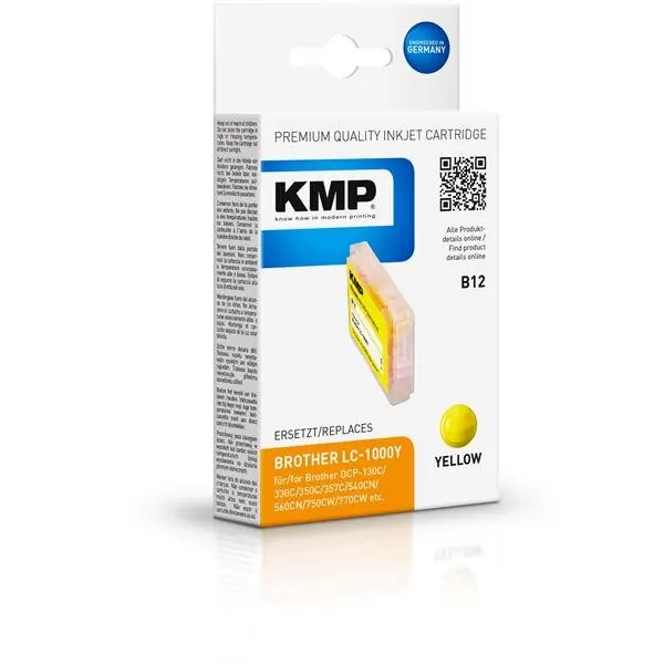 KMP Patrone B12 komp. zu LC1000Y für Brother Brother DCP-130 MFC