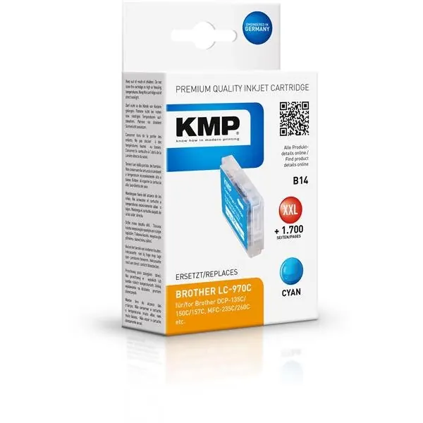 KMP Patrone B14 komp. zu LC970C für Brother Brother DCP-135C MFC