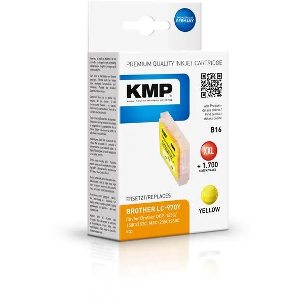 KMP Patrone B16 komp. zu LC970Y für Brother Brother DCP-135C MFC