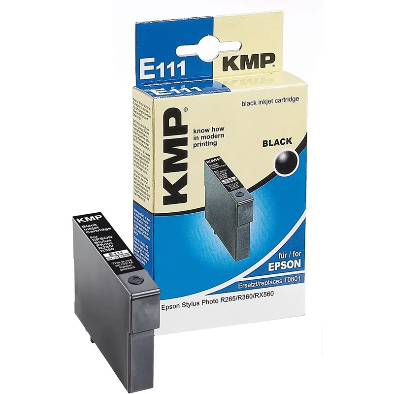 KMP Patrone E111 für Epson (Stylus Photo R265, R285, R360, RX560, RX585) black