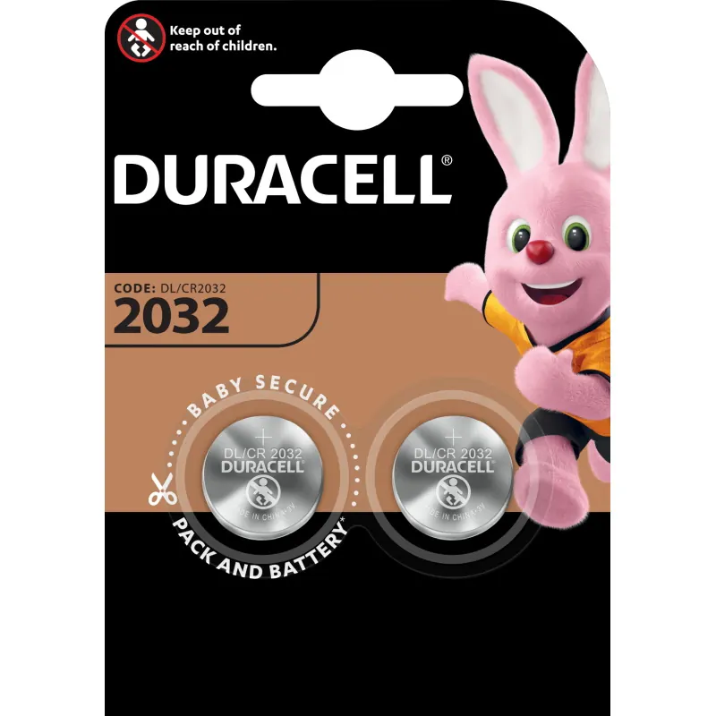 Knopfzellenbatterie Duracell DUR203921 - 2032 DL/CR2032 Lithium 3 Volt Pckg/2