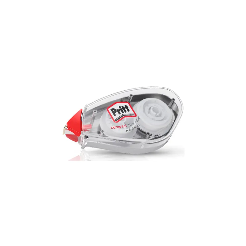 Korrekturroller Pritt Compact Flex 9H PCK6B - 6 mm x 10 m weiß/rot Einweg