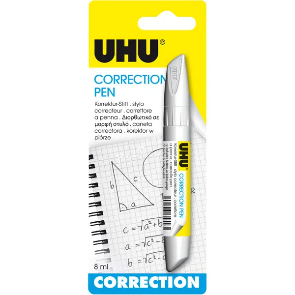 Korrekturstift UHU Correction 91 - weiß Metallspitze 9 ml