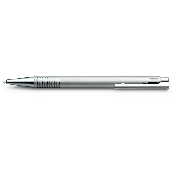 Kugelschreiber Lamy logo Mod 206 1205335 - silbernes Gehäuse Mine M schwarz LAMY M16