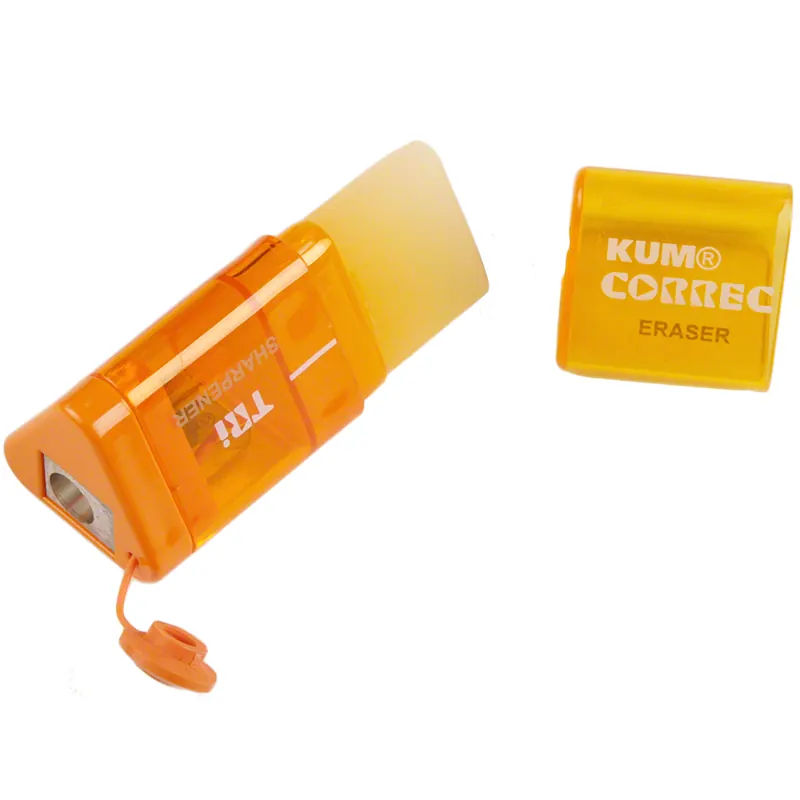 KUM Correc-Tri Behälterspitzer mit Radierer, orange