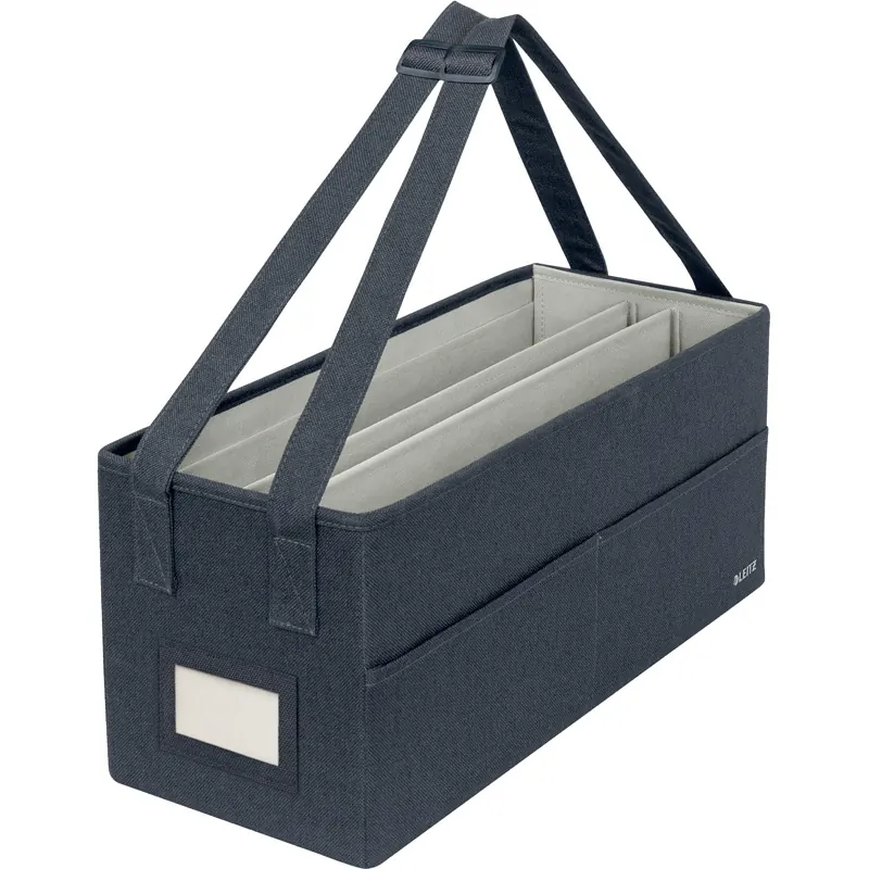 Laptoptasche Leitz Stoff 6444 - für Laptops bis 18 Zoll 465 x 210 x 200 mm samtgrau 3 Fächer Tragegegriffe verstellbare Länge 150-450 mm zusammenklappbar 8 kg