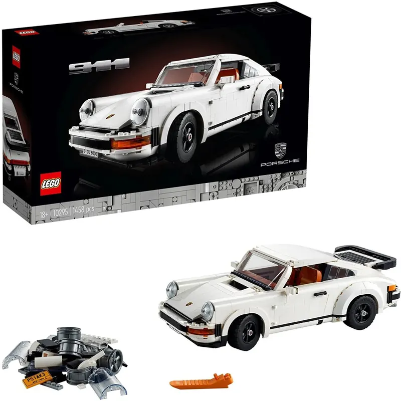 LEGO Creator Expert Modellauto Porsche 911 Sammlerstück 1458-teiliger Modellbausatz, Maße: 35cm x 16cm x 10cm, 10295