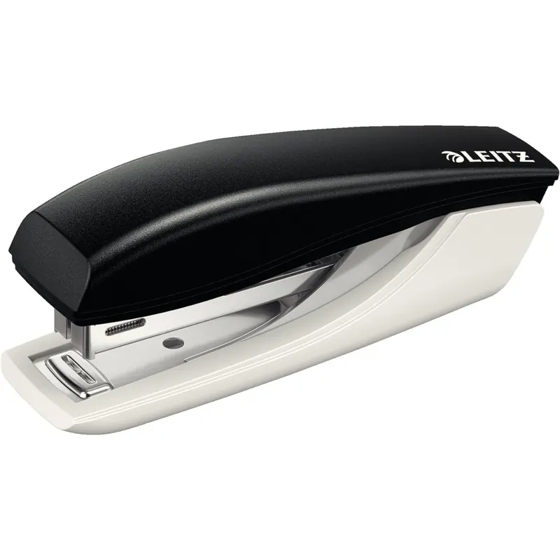 Leitz Mini-Heftgerät, Für 10 Blatt, Ergonomische Form, Schwarz, NeXXt-Serie, 55170095