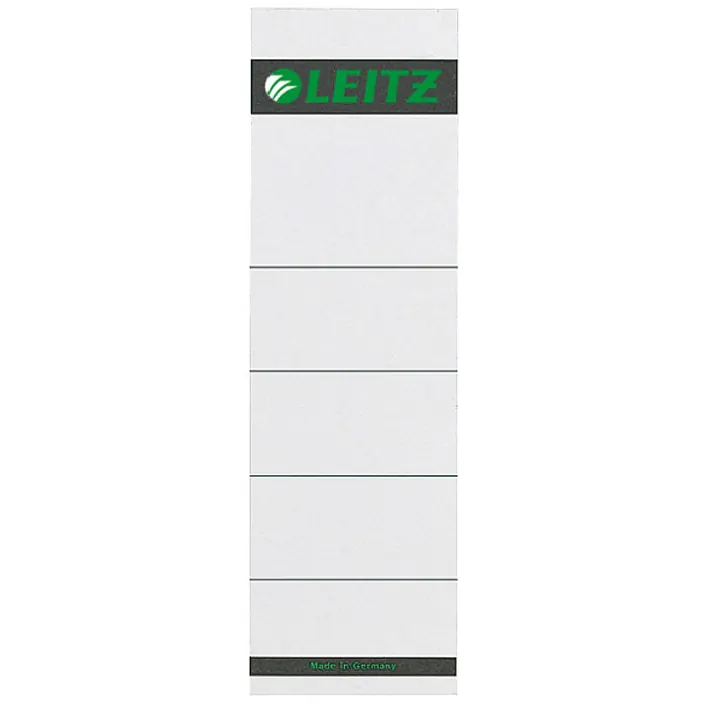 Leitz Rückenschilder zum Einstecken, Karton, kurz, breit, 10 Stück, lichtgrau