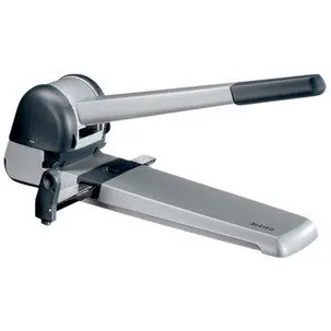Leitz Superlocher, 25mm, Metall, mit Anschlagschiene, silber