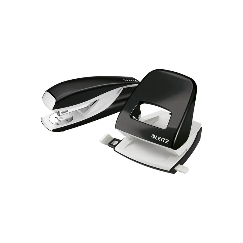 Locher/Heftgeräteset Leitz NeXXt WOW 5095 - schwarz Art. 5058/5502 Heftklammern 24/6 Metall/Kunststoff Set