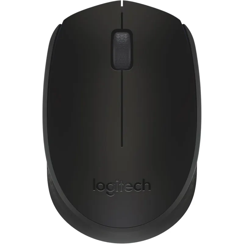 Logitech M171 Kabellose Maus, 2.4 GHz Verbindung via USB-Empfänger, Optischer Sensor, 12-Monate Akkulaufzeit, Für Links- und Rechtshänder, 3 Tasten, PC/Mac - Schwarz