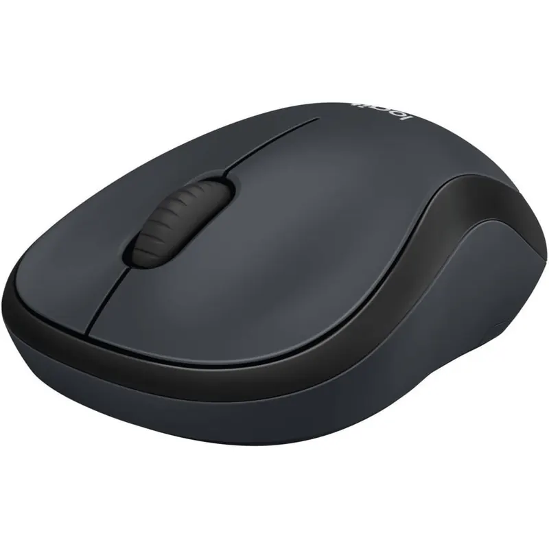Logitech M220 SILENT Kabellose Maus, 2,4 GHz mit USB-Empfänger, 1000 DPI Optical Tracking, 18 Monate Batterielaufzeit, Für Links- & Rechtshänder, Kompatibel mit PC, Mac, Laptop - Grau, Schwarz