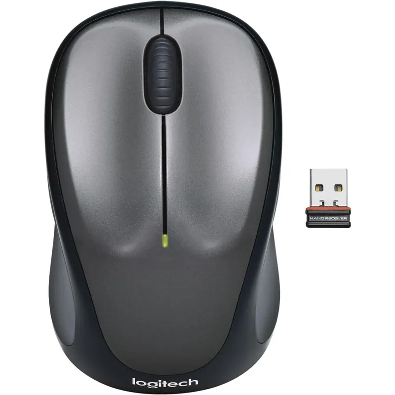 Logitech M235 Kabellose Maus, 2,4 GHz mit USB-Unifying-Empfänger 1000 DPI Optical Tracking, 12 Monatige Batterielaufzeit, Kompatibel mit PC, Mac, Laptop und Chromebook - Grau