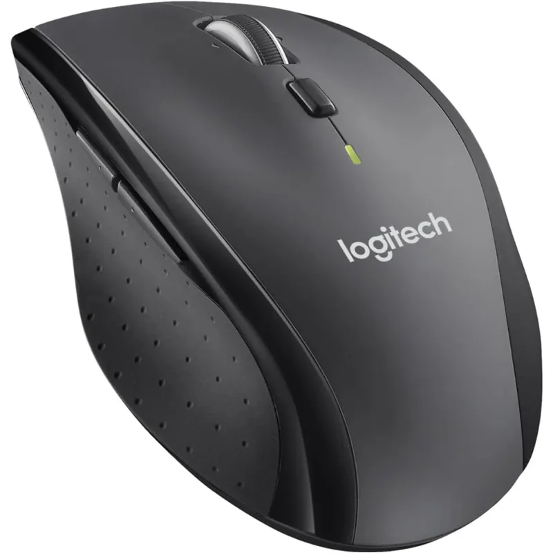 Logitech M705 Marathon Kabellose Maus, 2,4 GHz mit USB-Unifying-Empfänger, 1000 DPI, 5 programmierbare Tasten, 3-Jahres-Batterie, Kompatibel mit PC, Mac, Laptop und Chromebook - Grau