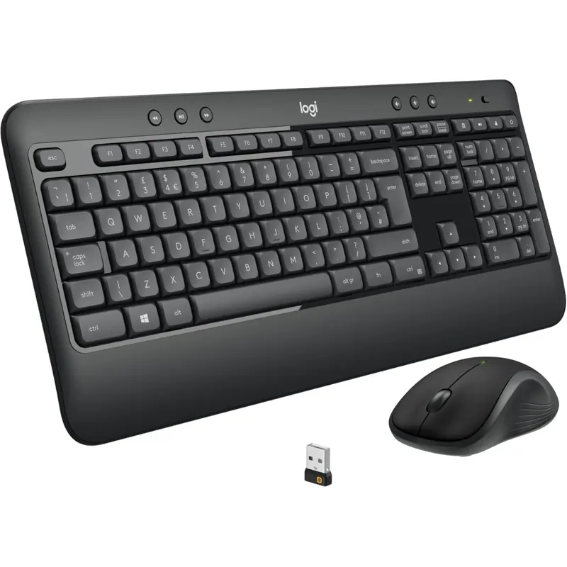 Logitech MK540 Advanced Kabellose Tastatur und Maus Combo für Windows, 2,4 GHz Unifying USB-Empfänger, Sondertasten, 3 Jahre Batterielaufzeit, Für PC, Laptop, QWERTZ-Layout - Schwarz