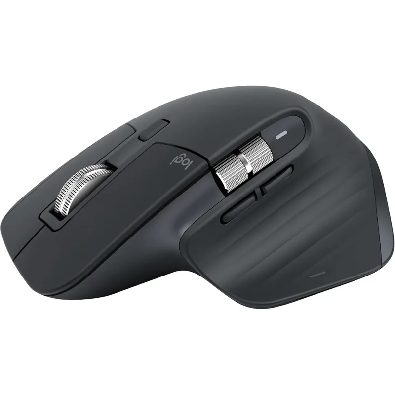Logitech MX Master 3S – kabellose Performance-Maus mit ultraschnellem Scrollen, ergonomisch, 8K DPI, Glass Tracking, leises Klicken, USB-C, Bluetooth, Windows, Linux, Chrome – Dunkelgrau, 1er Pack