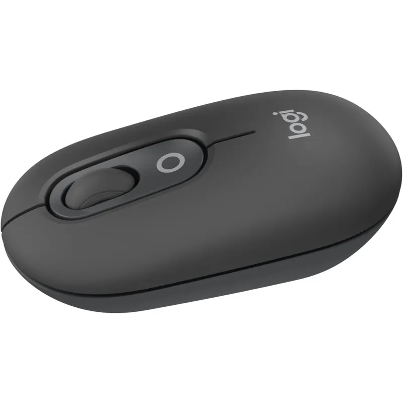 Logitech POP Mouse, kompakte und mobile kabellose Bluetooth-Maus mit programmierbaren Tasten und leisen Klicks, Easy-Switch für einfaches Umschalten bis zu 3 Geräten, Notebook, Tablet, PC – Grafit